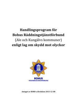 Handlingsprogram för Bohus Räddningstjänstförbund