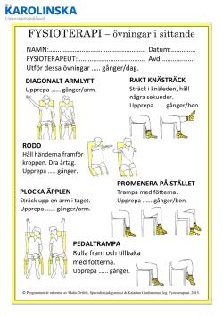 FYSIOTERAPI – övningar i sittande