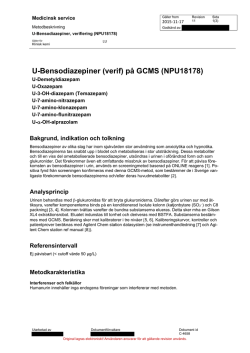 U-Bensodiazepiner (verif) på GCMS (NPU18178)