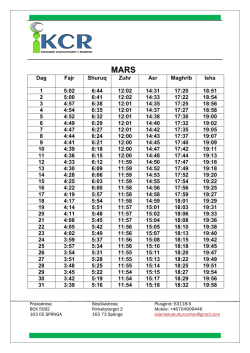 Dag Fajr Shuruq Zuhr Asr Maghrib Isha 1 5:02 6:44 12:02 14:31 17