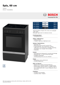 Bosch HCA 722260U