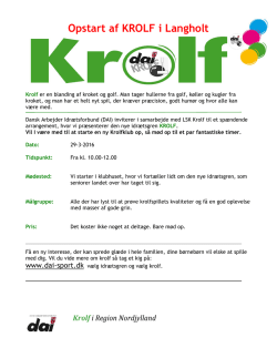 Indbydelse Langholt Krolf 29-3-2016