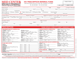 hiv prescription referral form - Med Center Specialty Pharmacy