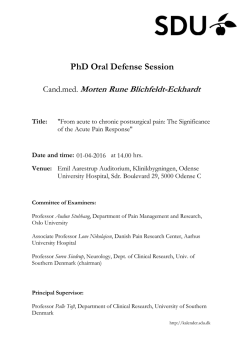PhD Oral Defense Session Date and time