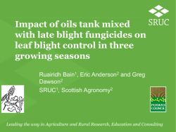 Impact of oils tank mixed with late blight fungicides on