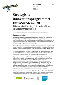 Strategiska innovationsprogrammet InfraSweden2030