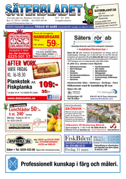 Säterbladet nr 5. 9/3 -16