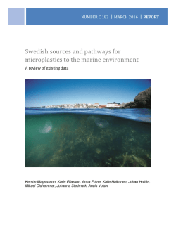 Swedish sources and pathways for microplastics to the marine