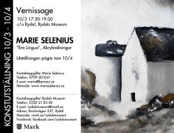 Vernissagekort Marie Selenius  9486 kB