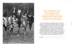 THE KINDRED OF THE KIBBO KIFT: HÅNDVERKSREFORM I