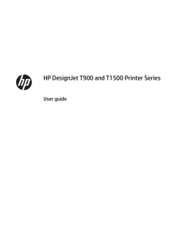 HP DesignJet T900 and T1500 Printer Series User guide