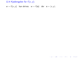 12.4 Kjederegelen for f (x,y).