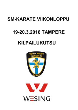 sm-kutsu 2016 - Suomen Karateliitto