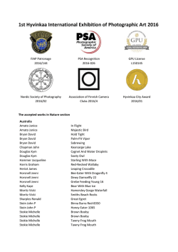 pdf - 1st Hyvinkaa International Exhibition of Photographic Art 2016