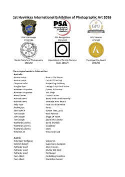 pdf - 1st Hyvinkaa International Exhibition of Photographic Art 2016