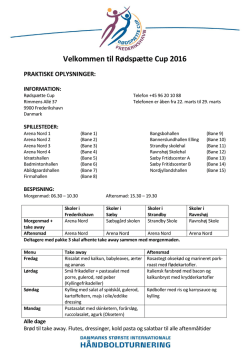 Information - Rødspætte Cup