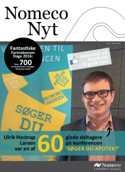 NomecoNyt - Marts 2016 Magasinet til de danske