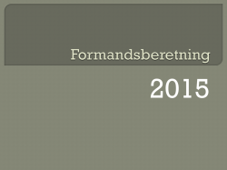 2016-03-11 Formandsberetning om 2015