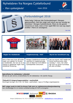 Nyhetsbrev fra Norges Cykleforbund