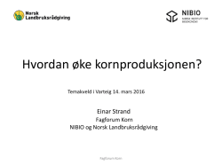 Foredrag Einar Strand NIBIO og NLR