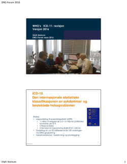 ICD-10 Den internasjonale statistiske klassifikasjonen av