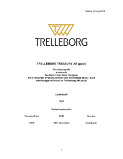 TRELLEBORG TREASURY AB (publ)