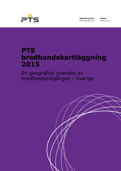 PTS bredbandskartläggning 2015