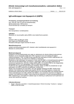 IgG-antikroppar mot Aquaporin