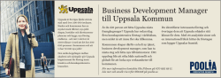 Business Development Manager till Uppsala Kommun