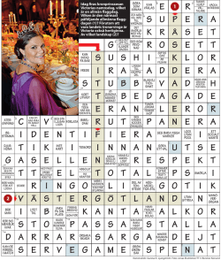 Facit till helgens korsord