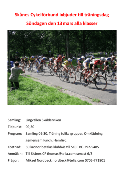 inbjudan här! - Skånes Cykelförbund