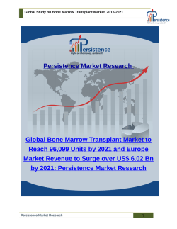 Global Study on Bone Marrow Transplant Market, 2015-2021