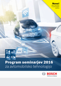 Program seminarjev 2016 za avtomobilsko tehnologijo