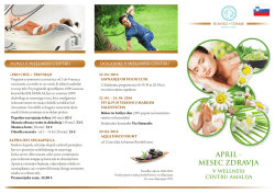april - mesec zdravja v wellness centru amalija