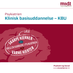 Klinisk basisuddannelse – KBU - Psykiatrien i Region Midtjylland