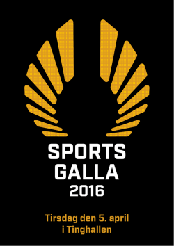 Program for Sportsgalla 2016