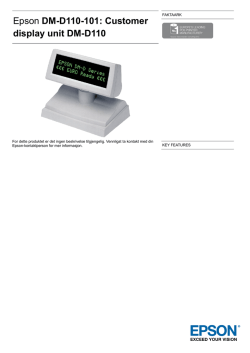 Epson DM-D110-101: Customer display unit DM-D110