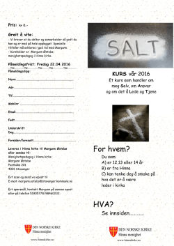 Brosjyre for SALT-lederkurs 2016 kan lastes ned her