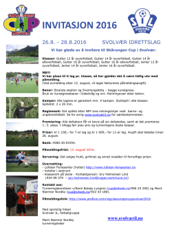 invitasjon 2016 - Svolvær Idrettslag