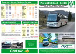 Sirdal Folder Kollektivtransport - 2016