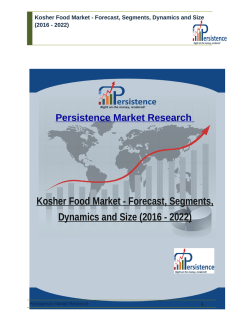 Kosher Food Market - Forecast, Segments, Dynamics and Size (2016 - 2022)