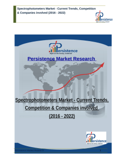 Spectrophotometers Market - Current Trends, Competition & Companies involved (2016 - 2022)