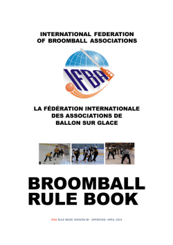 IFBA Rules - ACT Broomball