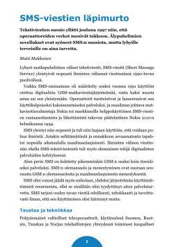 SMS-viestien läpimurto - Suomen Digitalisoinnin Historia 1995–2015