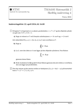 Innlevering 4 - Institutt for matematiske fag