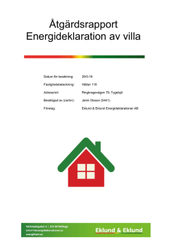 Energibesiktningsrapport