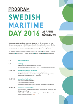 Program som pdf - Swedish Maritime Day