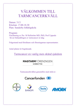 välkommen till tarmcancerkväll - Välkommen till HSO Norrbotten