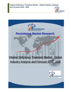 Vitamin Deficiency Treatment Market : Global Industry Analysis and Forecast 2016 - 2022