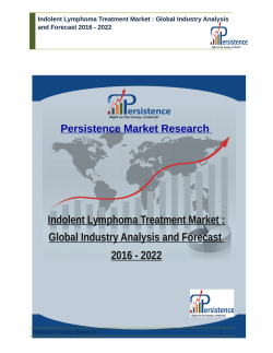 Indolent Lymphoma Treatment Market : Global Industry Analysis and Forecast 2016 - 2022
